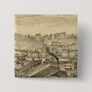 Bóton Quadrado 5.08cm Soho Viu e Planing Mills e Barge Yards