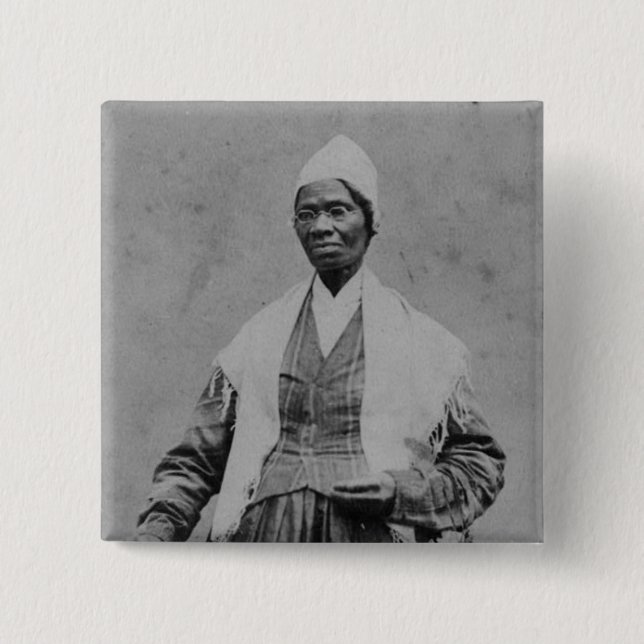 Bóton Quadrado 5.08cm Sojouner Verdade Sufrage Direitos Civis Abolicioni (Frente)