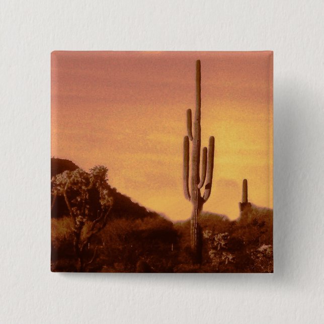 Bóton Quadrado 5.08cm Sol Sonoran (Frente)