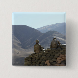 Bóton Quadrado 5.08cm soldados comandam equipamento comunicação