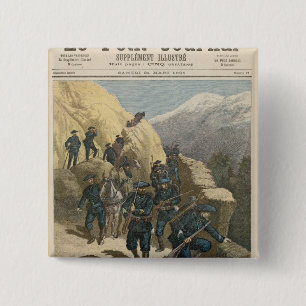 Bóton Quadrado 5.08cm Soldados de infantaria da montanha