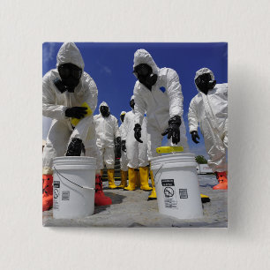 Bóton Quadrado 5.08cm Soldados dos EUA do 457º Batalhão Químico