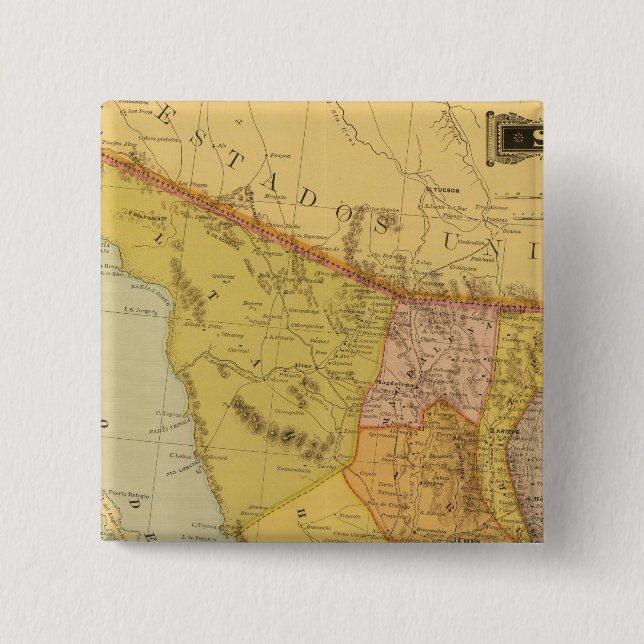 Bóton Quadrado 5.08cm Sonora (Frente)