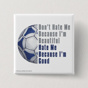 Bóton Quadrado 5.08cm Sou Bonita, Sou Boa Futbal