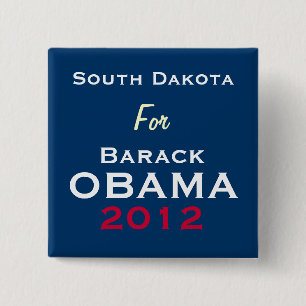 Bóton Quadrado 5.08cm SOUTH DAKOTA para o botão da campanha de OBAMA