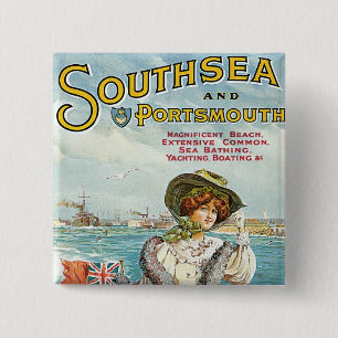 Bóton Quadrado 5.08cm Southsea e Portsmouth