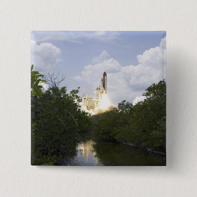 Bóton Quadrado 5.08cm Space Shuttle Atlantis tira 25 (Frente)