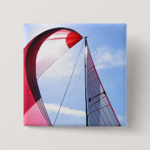 Bóton Quadrado 5.08cm Spinnaker vermelho com Sun