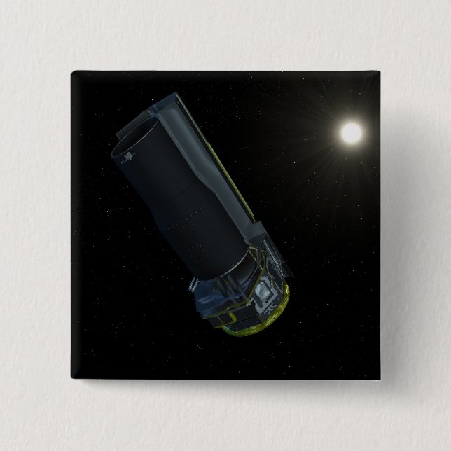 Bóton Quadrado 5.08cm Spitzer visto à luz visível (Frente)