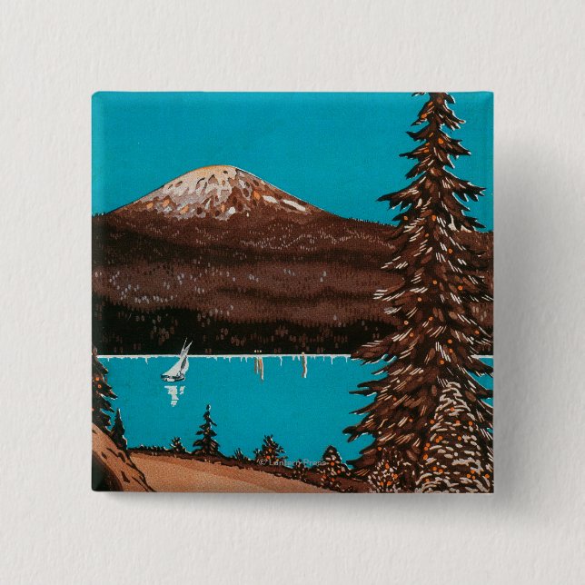 Bóton Quadrado 5.08cm Spokane Advertising Poster #2Spokane, WA (Frente)