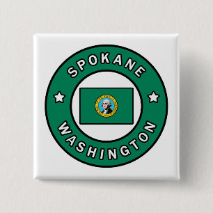 Bóton Quadrado 5.08cm Spokane Washington
