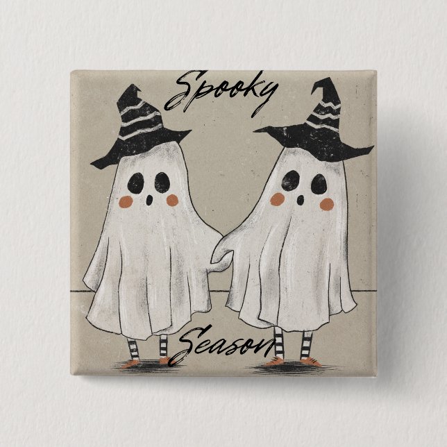 Bóton Quadrado 5.08cm "Spooky Season Squad" (Frente)