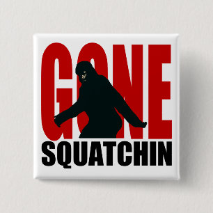 Bóton Quadrado 5.08cm Squatchin ido - preto e vermelho