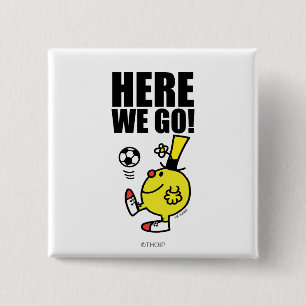 Bóton Quadrado 5.08cm Sr. Engraçado Fazendo Uma Bola De Futebol