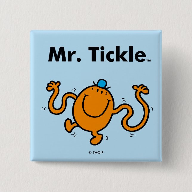 Bóton Quadrado 5.08cm Sr. Men | Sr. Tickle Will Tickle (Frente)