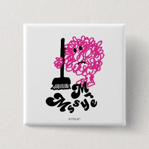 Bóton Quadrado 5.08cm Sr. Messy Broom & Name