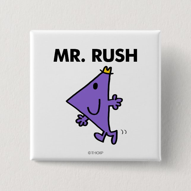 Bóton Quadrado 5.08cm Sr. Rush | Ritmo rápido (Frente)