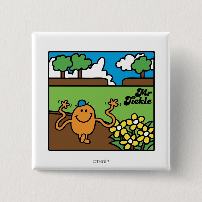 Bóton Quadrado 5.08cm Sr. Tickle | Divertimento externo (Frente)