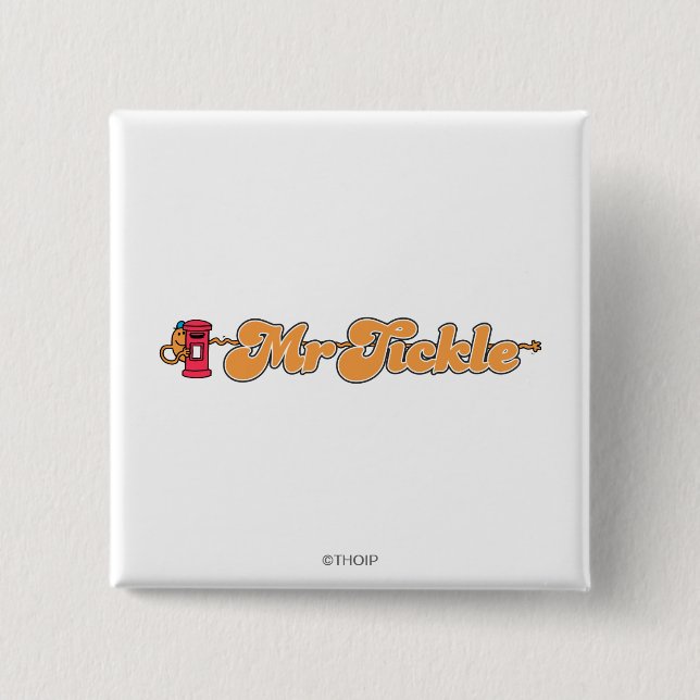 Bóton Quadrado 5.08cm Sr. Tickle | Escondida (Frente)