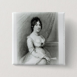Bóton Quadrado 5.08cm Sra. James Madison, Dolley Payne, c.1804-55