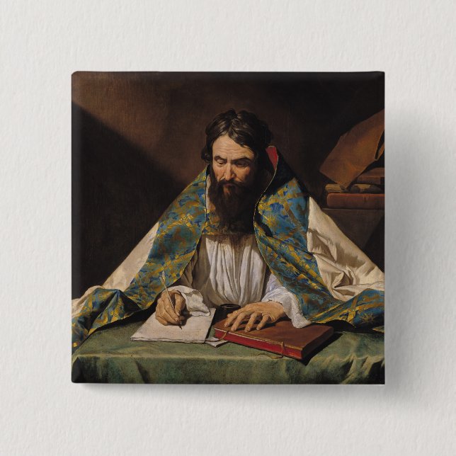 Bóton Quadrado 5.08cm St Ambrose, c.1633-39 (Frente)