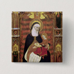 Bóton Quadrado 5.08cm St Anne e o Virgin