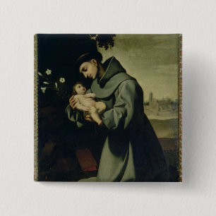Bóton Quadrado 5.08cm St Anthony de Pádua