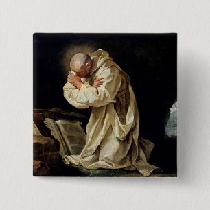 Bóton Quadrado 5.08cm St. Bruno que Praying no deserto, 1763