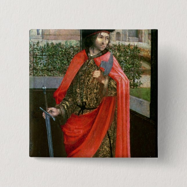 Bóton Quadrado 5.08cm St. Crispin, século XVI (Frente)