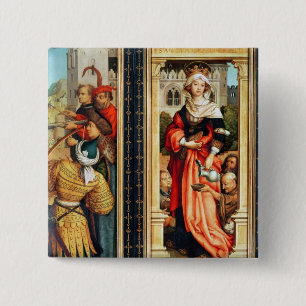 Bóton Quadrado 5.08cm St. Elizabeth de Hungria