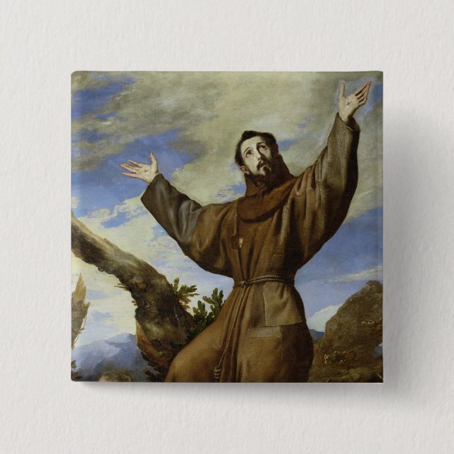 Bóton Quadrado 5.08cm St Francis de Assisi 1642 (Frente)