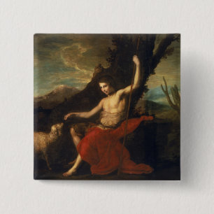 Bóton Quadrado 5.08cm St John o baptista na região selvagem