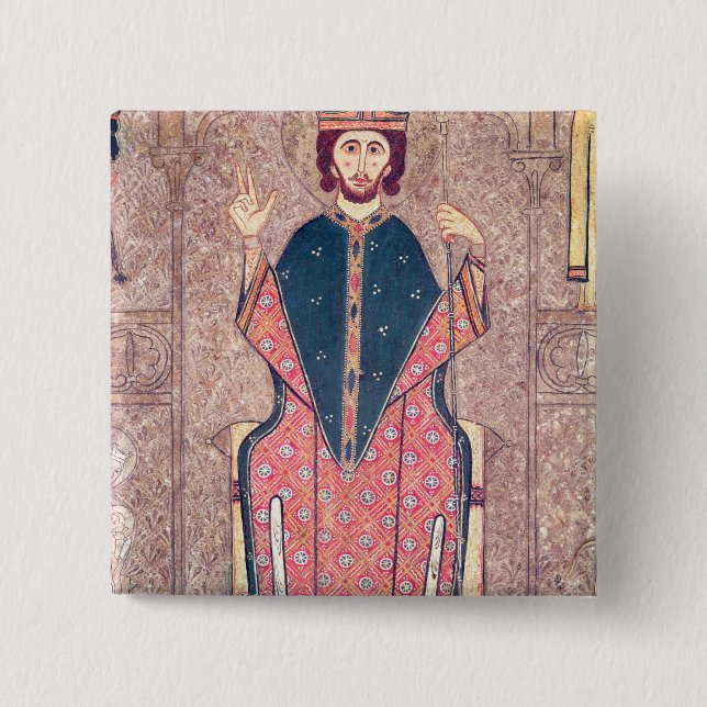 Bóton Quadrado 5.08cm St Martin das excursões, detalhe de um altar (Frente)