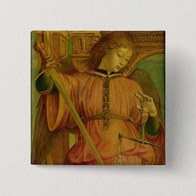Bóton Quadrado 5.08cm St Michael (Frente)