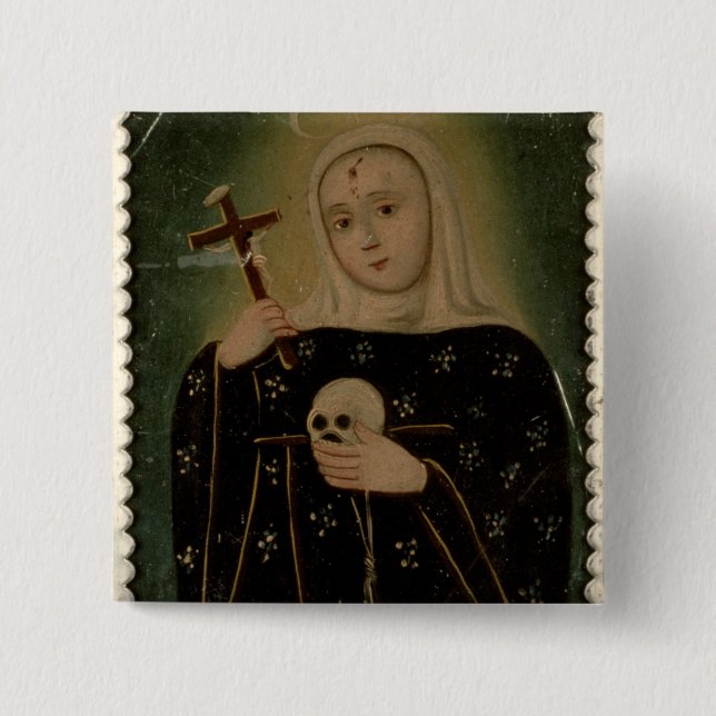 Bóton Quadrado 5.08cm St. Rita de Casia (Frente)