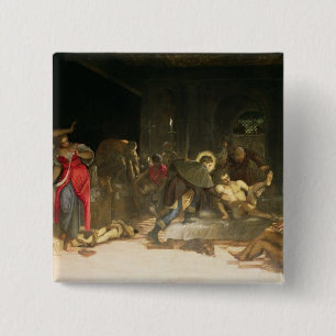Bóton Quadrado 5.08cm St. Roch que cura o praga