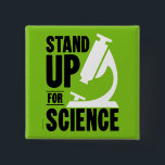Bóton Quadrado 5.08cm Stand Up for Science Microscope<br><div class="desc">Levante a ciência contra a política</div>