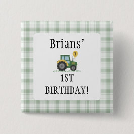 Bóton Quadrado 5.08cm Start Your Tractor Square Button