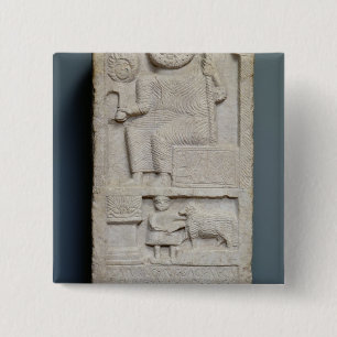 Bóton Quadrado 5.08cm Stele dedicado a Saturn, de EL-Ayaida