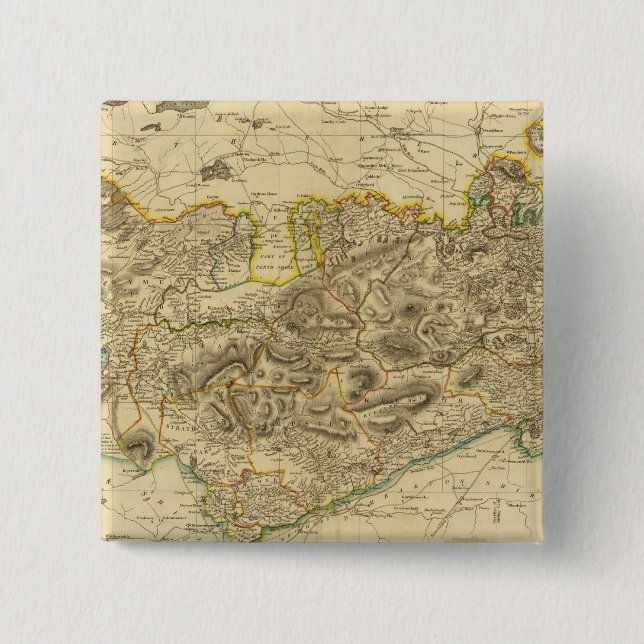 Bóton Quadrado 5.08cm Stirlingshire (Frente)