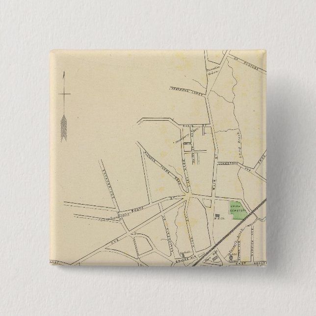 Bóton Quadrado 5.08cm Stratford (Frente)