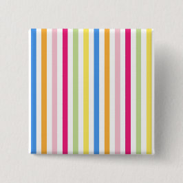 Bóton Quadrado 5.08cm Stripes Coloridas