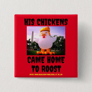 Bóton Quadrado 5.08cm SUAS GALINHAS VIERAM PARA CASA PARA O Botão ROOST