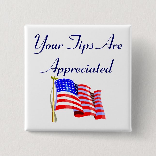 Bóton Quadrado 5.08cm Suas pontas são apreciadas (Frente)