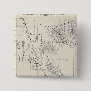Bóton Quadrado 5.08cm Subdivisões de Pioneer Land Co