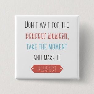 Bóton Quadrado 5.08cm Sucesso, Atitude, Objetivos Citação da Vida Moti