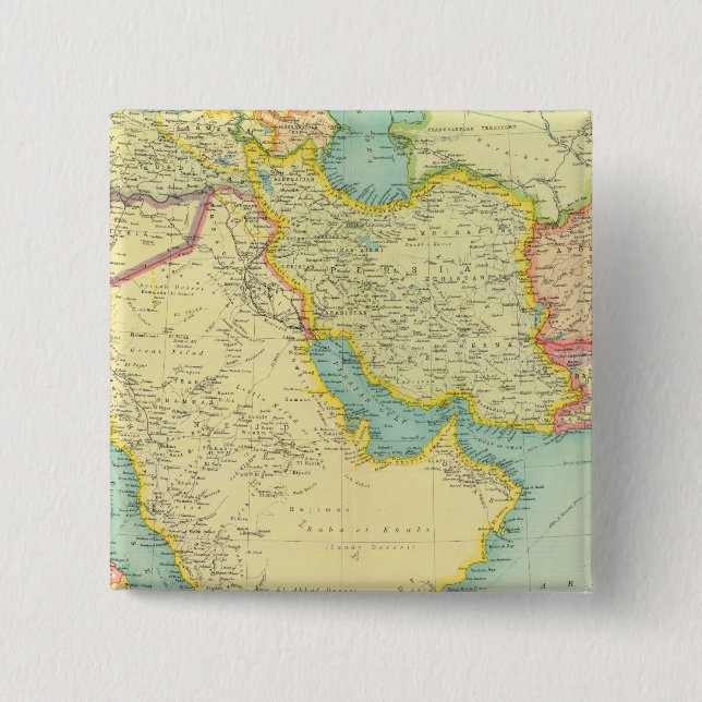 Bóton Quadrado 5.08cm Sudoeste da Ásia (Frente)