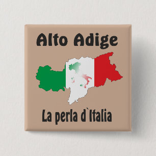 Bóton Quadrado 5.08cm Südtirol – Alto Adige - Italien - Italia Button