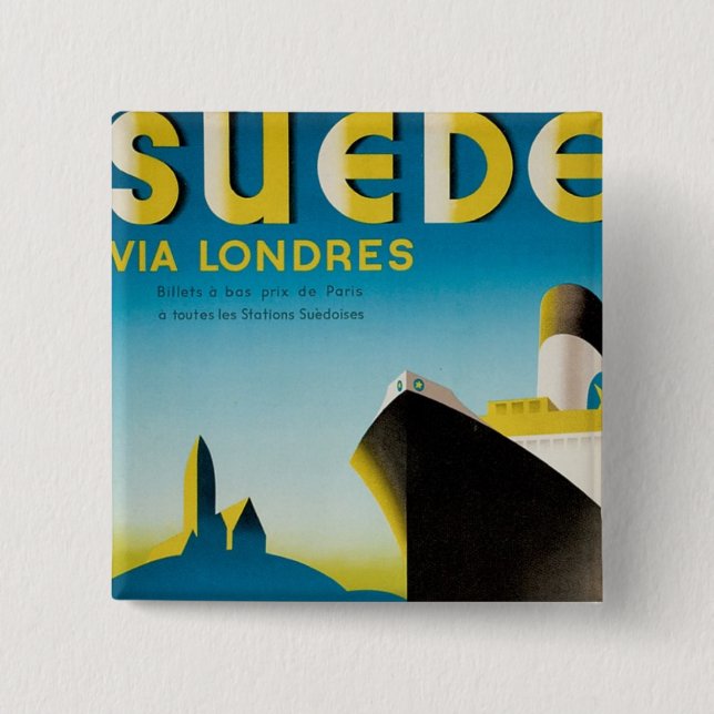 Bóton Quadrado 5.08cm Suede via Londres (Frente)