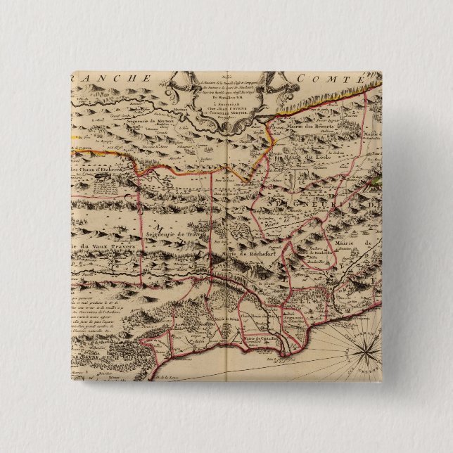 Bóton Quadrado 5.08cm Suiça 23 (Frente)